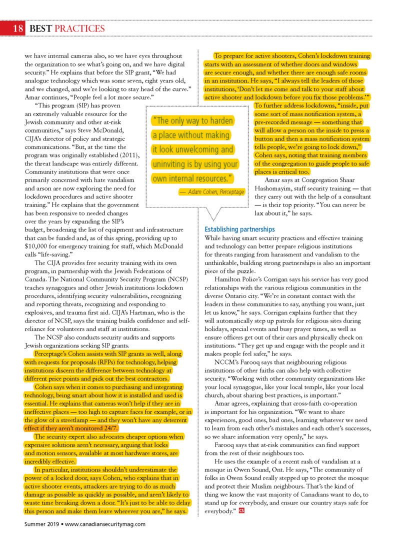 A page of text with yellow and black lines.