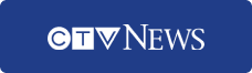 A blue banner with the letters tv news written in white.