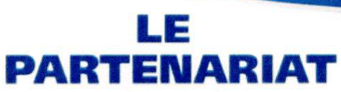 A blue and white logo of the french language.